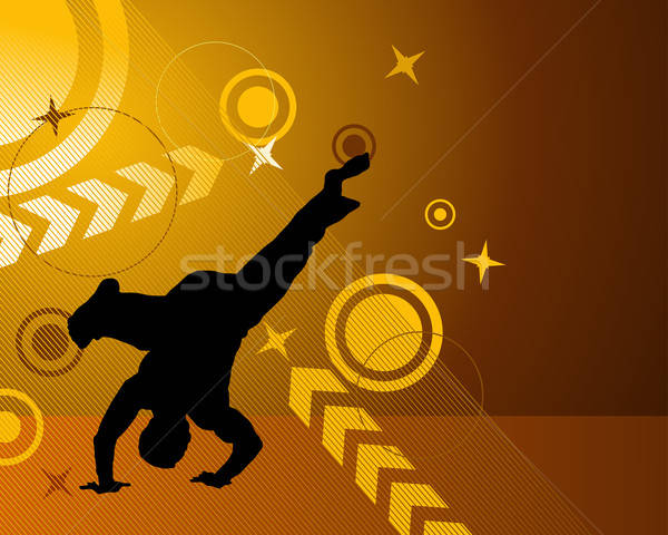 Danser disco ontwerp muziek handen hand Stockfoto © angelp