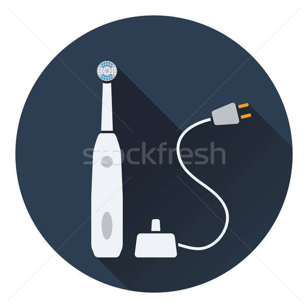 Elektrische tandenborstel icon kleur ontwerp gezondheid Stockfoto © angelp