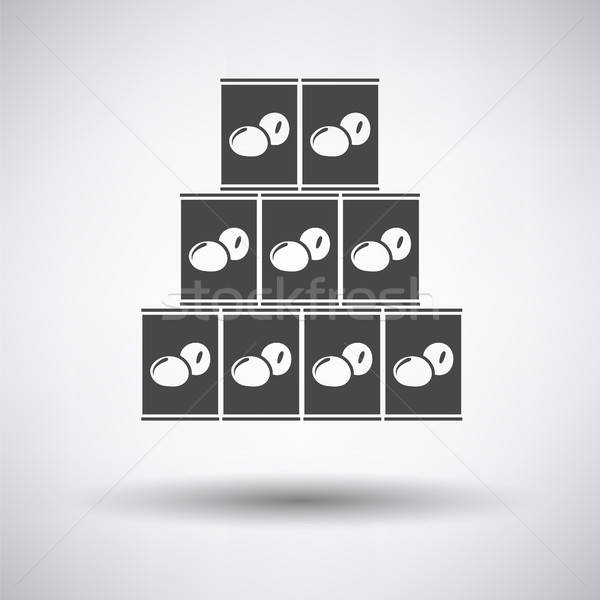 Stack of olive cans icon Stock photo © angelp
