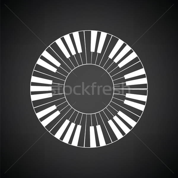 Piano circle keyboard icon Stock photo © angelp