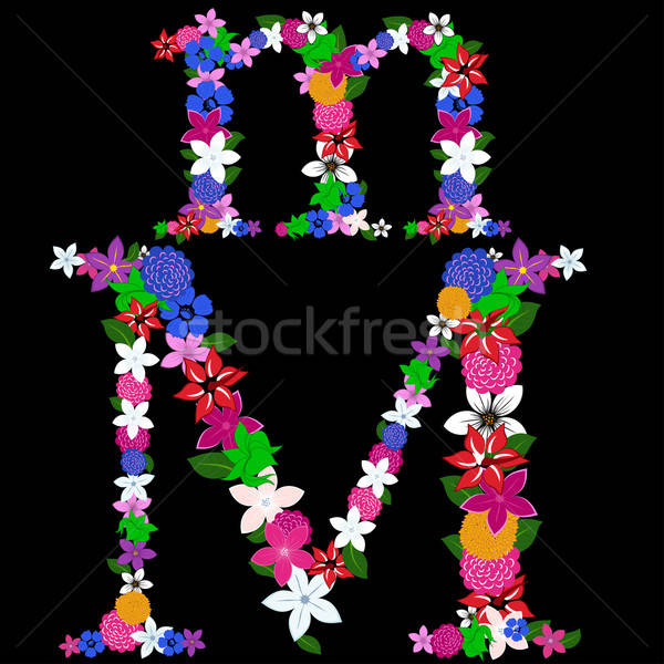 floral letter Stock photo © angelp