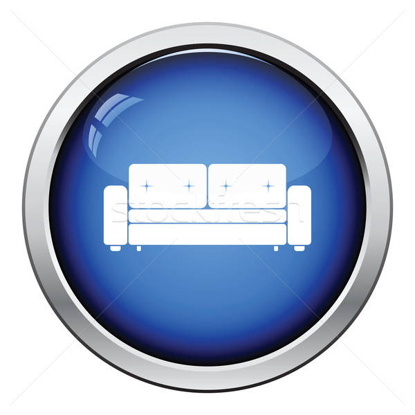 Mozi kanapé ikon fényes gomb terv Stock fotó © angelp