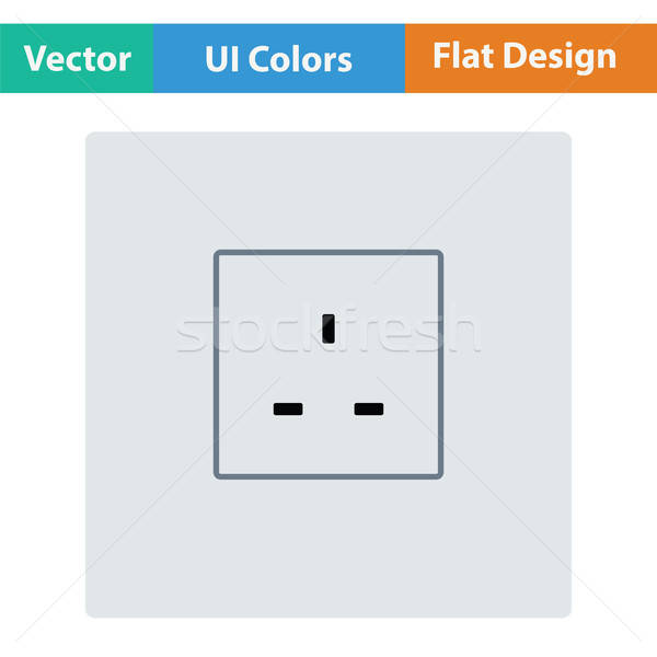 Great britain electrical socket icon Stock photo © angelp