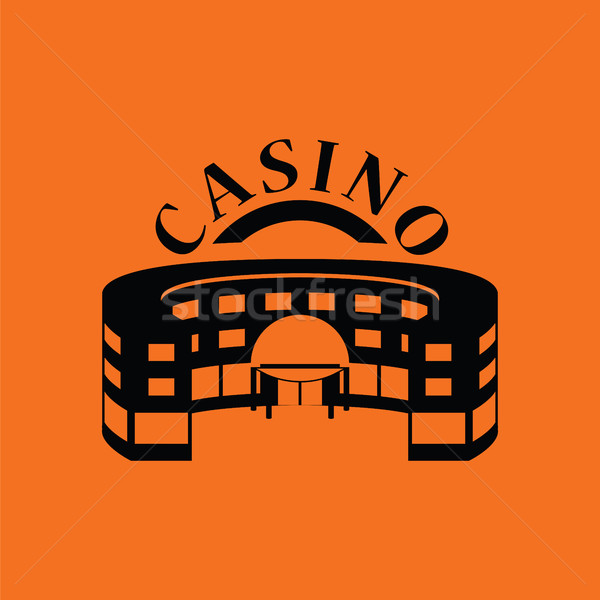 Casino bâtiment icône orange noir ville [[stock_photo]] © angelp