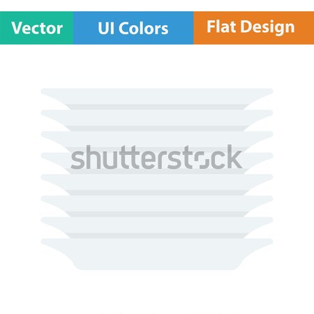 Stock photo: Plate stack icon