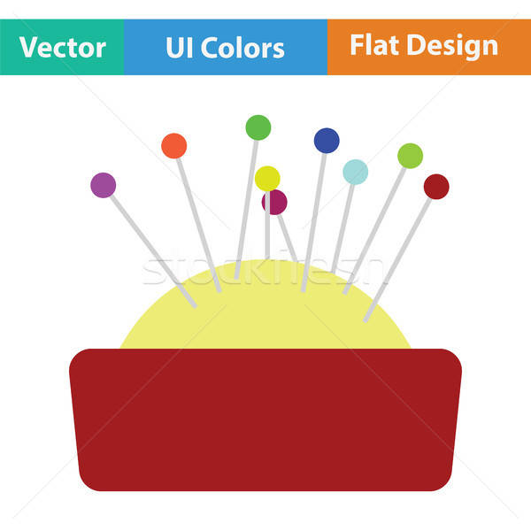 Pin подушка икона цвета дизайна искусства Сток-фото © angelp