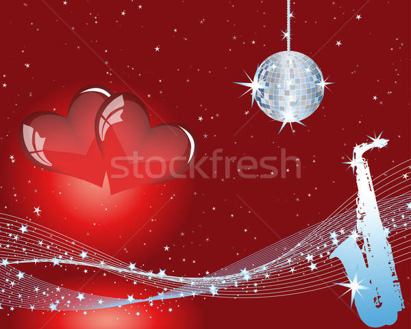 Valentin nap kártya absztrakt Valentin nap szív háttér Stock fotó © angelp