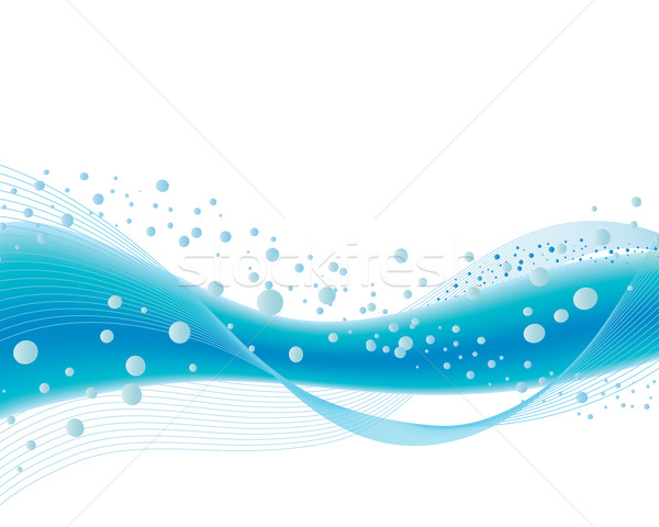 Ocean abstract vector valuri alb mare Imagine de stoc © angelp