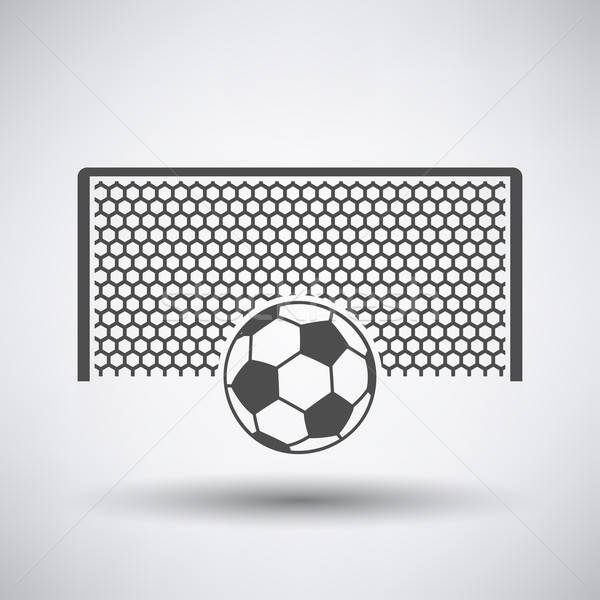 Soccer gate with ball on penalty point  icon Stock photo © angelp