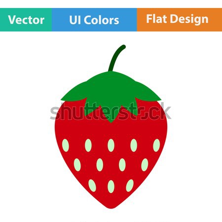 Flat design icon of Strawberry Stock photo © angelp