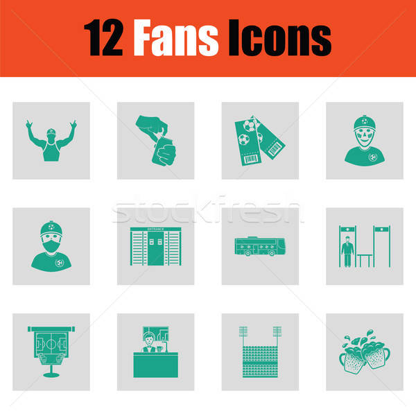 Stock photo: Fans icon set