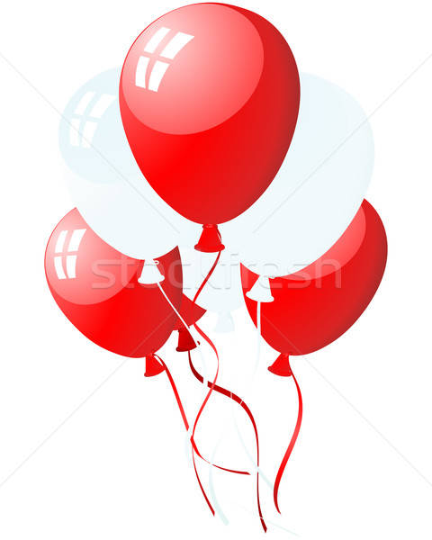 Globos hermosa aire cumpleanos fondo diversión Foto stock © angelp