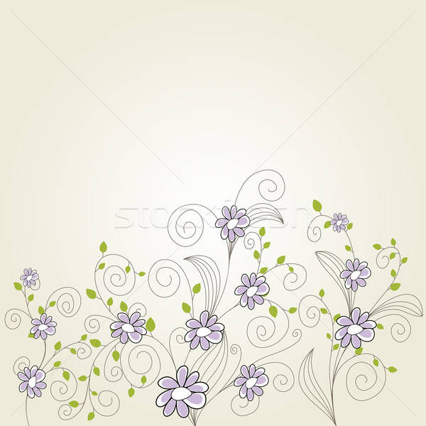 Virágmintás terv virágok tavasz absztrakt festék Stock fotó © angelp