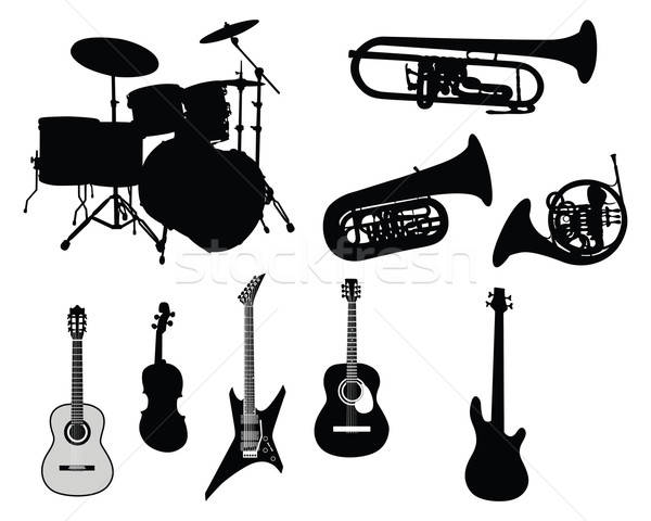 set of musical instruments Stock photo © angelp