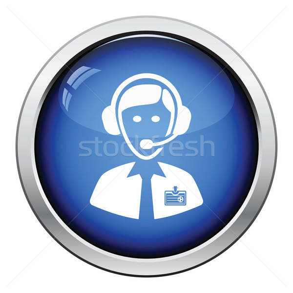 икона футбола комментатор кнопки дизайна Сток-фото © angelp