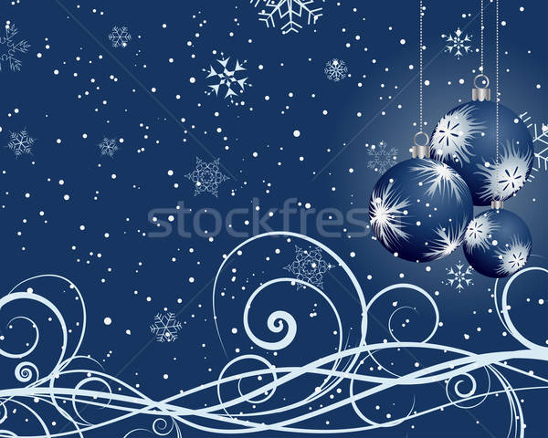 Belo natal ano novo cartão árvore Foto stock © angelp