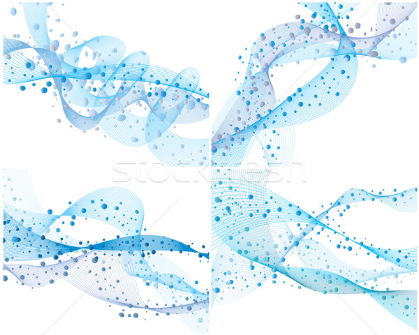 Stockfoto: Ingesteld · water · achtergronden · vier · abstract · vector