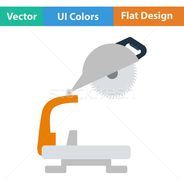 Stock photo: Flat design icon of circular end saw