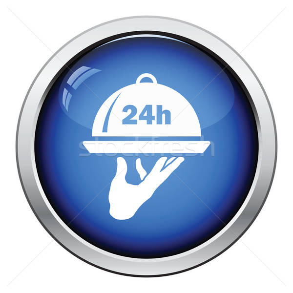 24 客房服務 圖標 鈕 商業照片 © angelp
