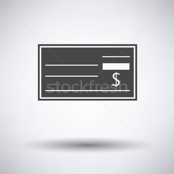 Banco verificar ícone cinza negócio cor Foto stock © angelp