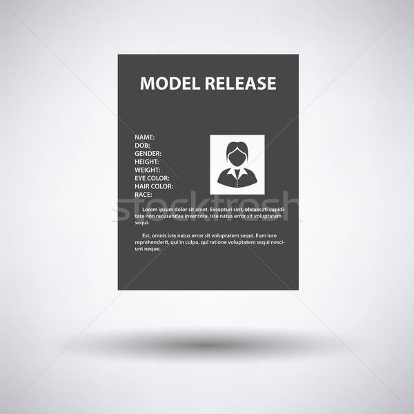 Icon of model release document Stock photo © angelp