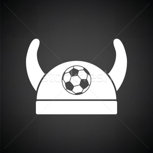 Football fans horned hat icon Stock photo © angelp