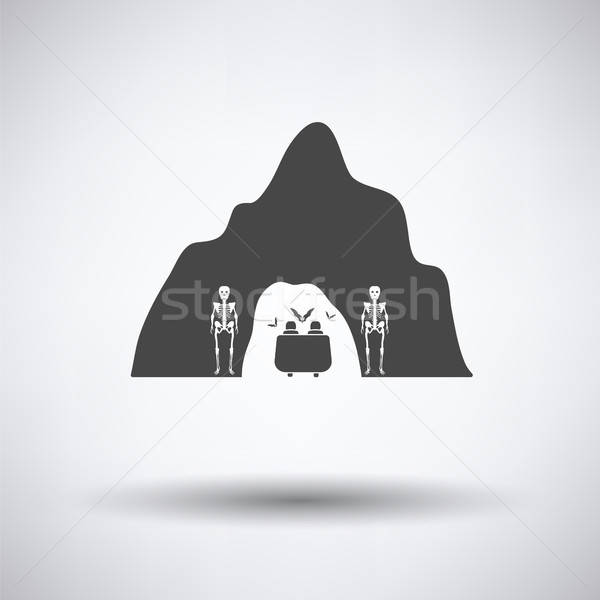 Scare cave in amusement park icon Stock photo © angelp