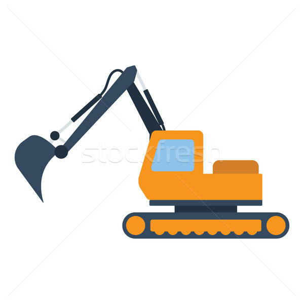 Icon of construction excavator Stock photo © angelp