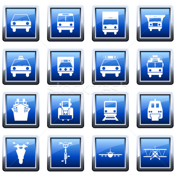 Zdjęcia stock: Transport · zestaw · inny · wektora · web · ikony