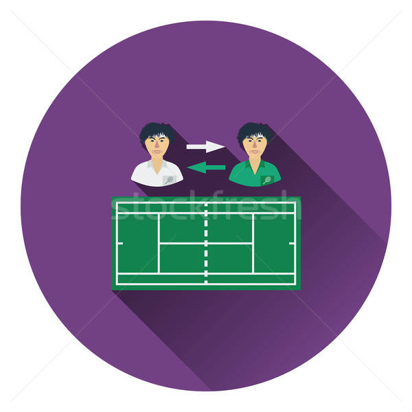 Tennis side changing icon Stock photo © angelp
