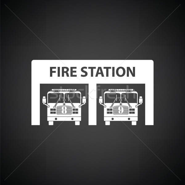 Fire station icon Stock photo © angelp