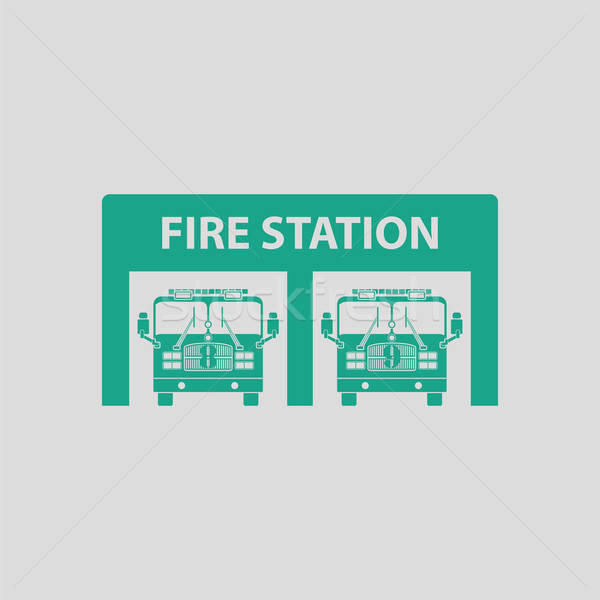 Fire station icon Stock photo © angelp