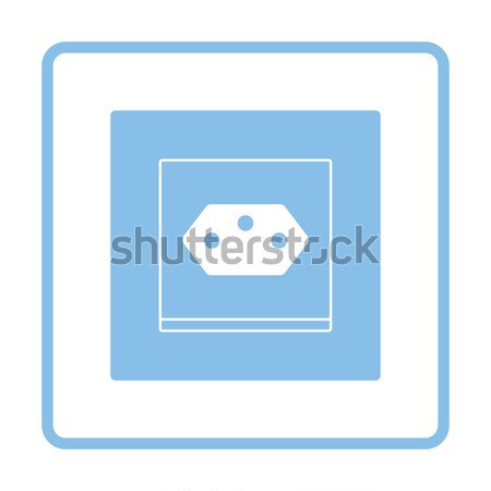 Swiss electrical socket icon Stock photo © angelp