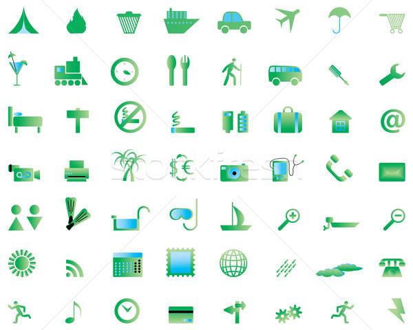 Web-Icons Sammlung unterschiedlich Symbole Web-Design Business Stock foto © angelp