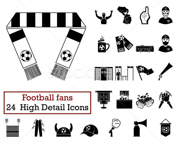 Set of 24 Football Fans Icons  Stock photo © angelp