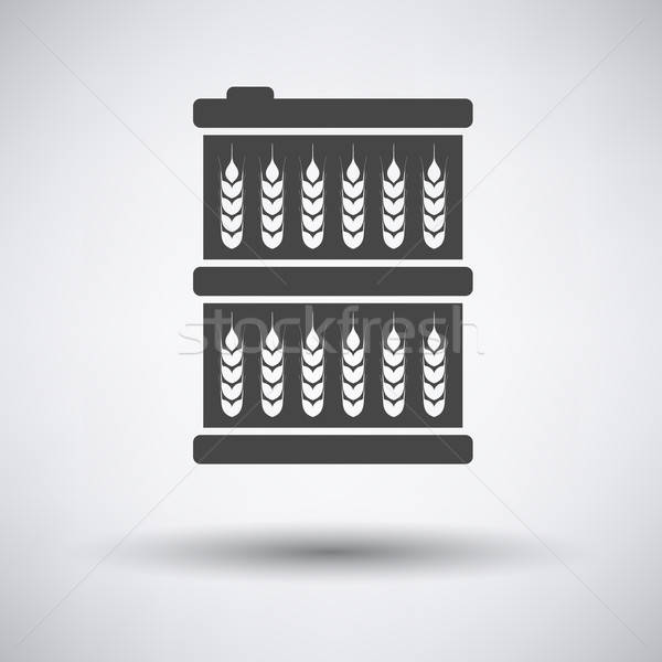 Barrel with wheat symbols icon Stock photo © angelp