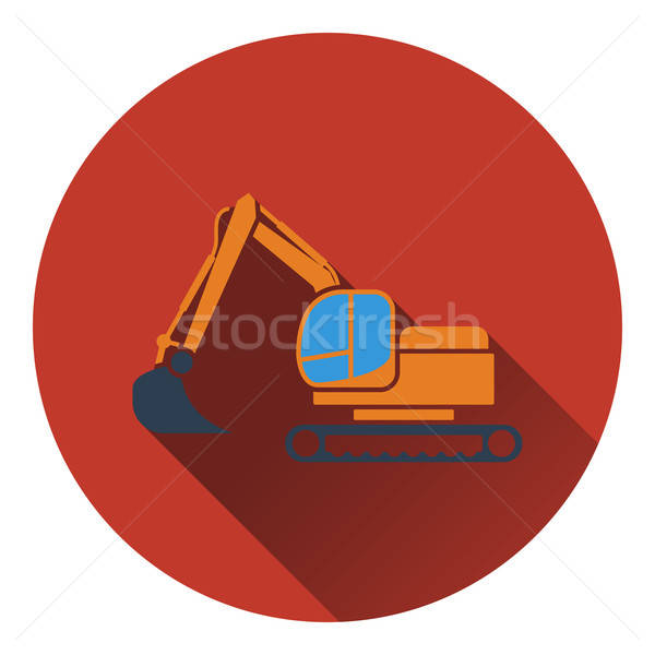 Icône construction bulldozer travaux design métal Photo stock © angelp