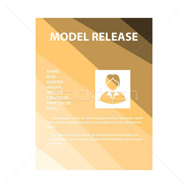 Symbol Modell Freilassung Dokument Farbe Design Stock foto © angelp