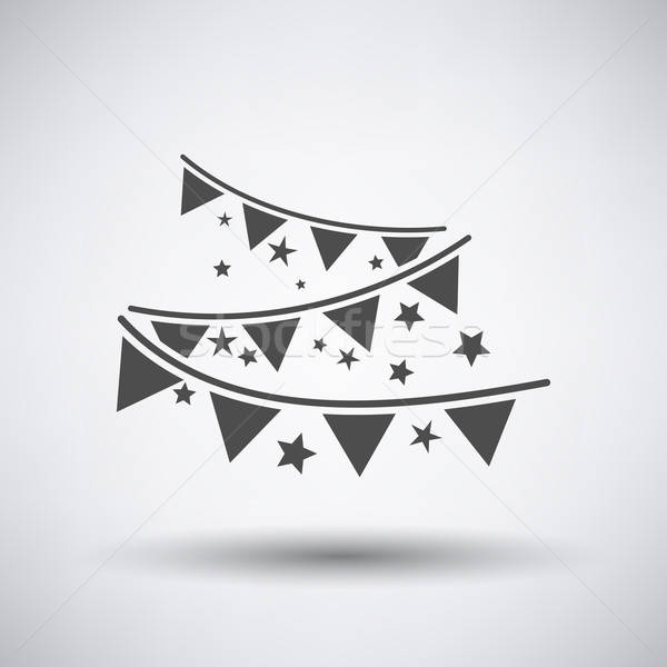 вечеринка гирлянда икона серый лет звездой Сток-фото © angelp