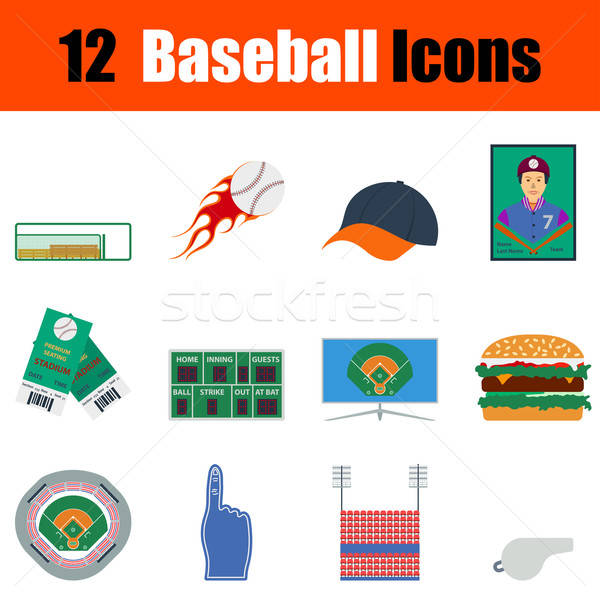 Baseball icon set Stock photo © angelp