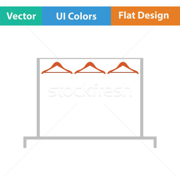 Clothing rail with hangers icon Stock photo © angelp