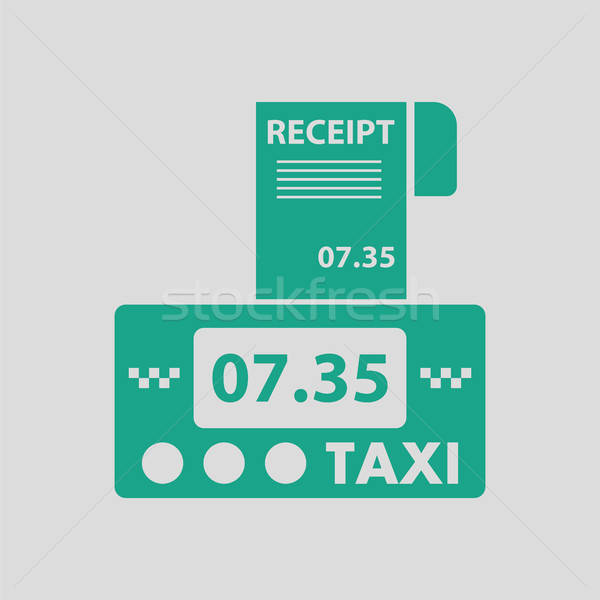 Stock foto: Taxi · Erhalt · Symbol · grau · grünen · Business