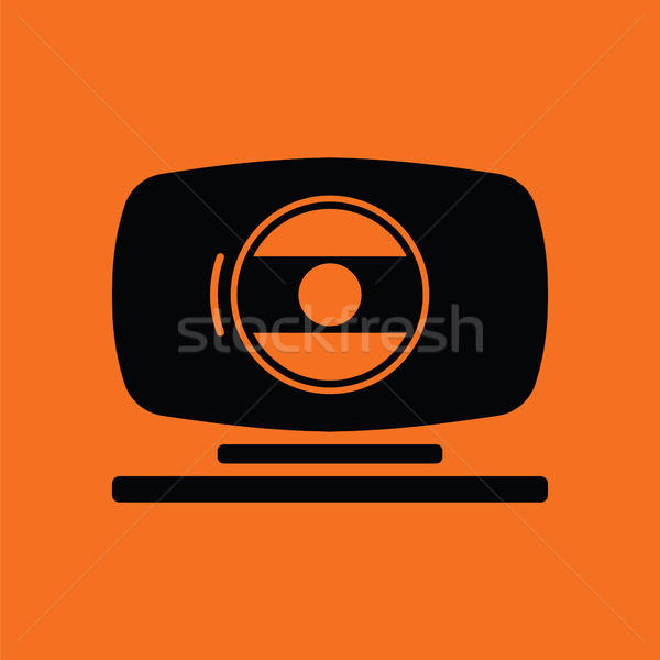 Webkamera ikon narancs fekete internet üveg Stock fotó © angelp