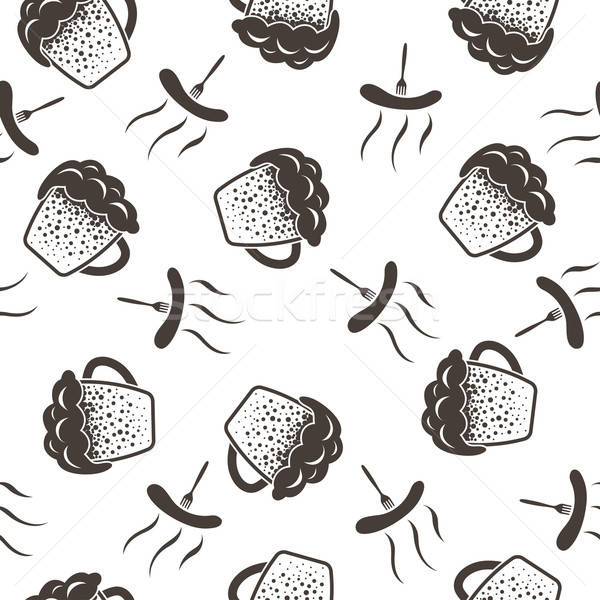 Seamless Oktoberfest Pattern Stock photo © angelp