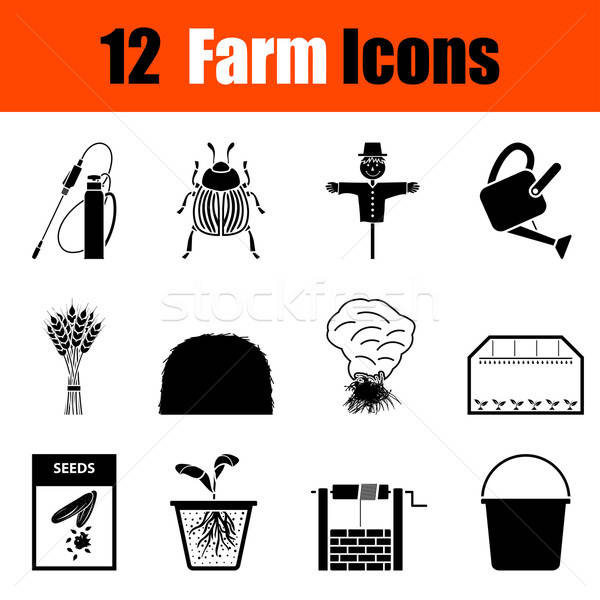 Set of gardening icons Stock photo © angelp