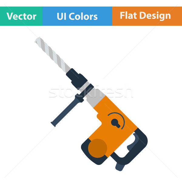 Stock photo: Flat design icon of electric perforator