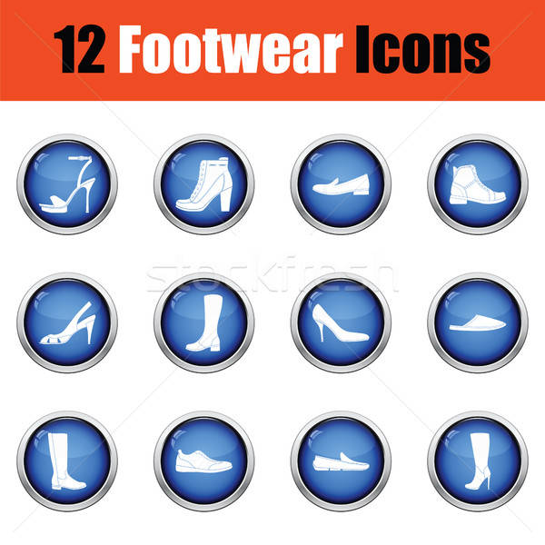 Set of footwear icons.  Stock photo © angelp