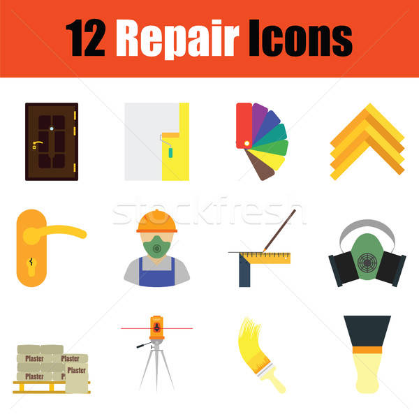 Foto stock: Reparar · cor · construção · trabalhar · casa