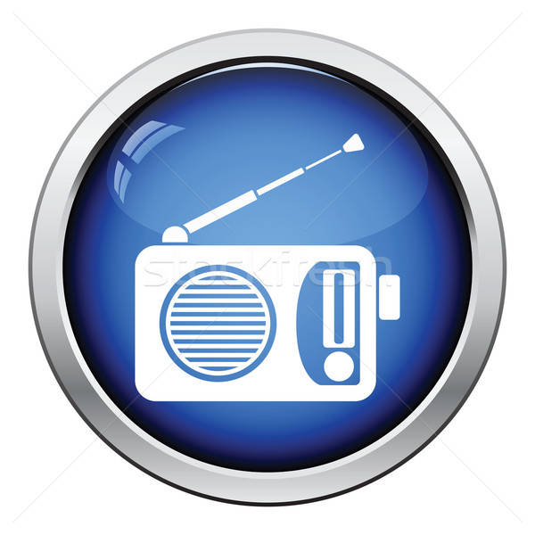 Radio ikona przycisk projektu technologii Zdjęcia stock © angelp