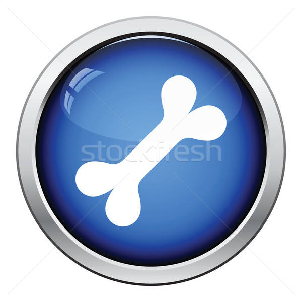 Osso ícone botão projeto Foto stock © angelp